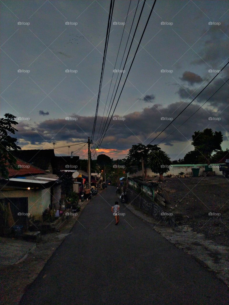 atmosphere of Darussalam village in the afternoon