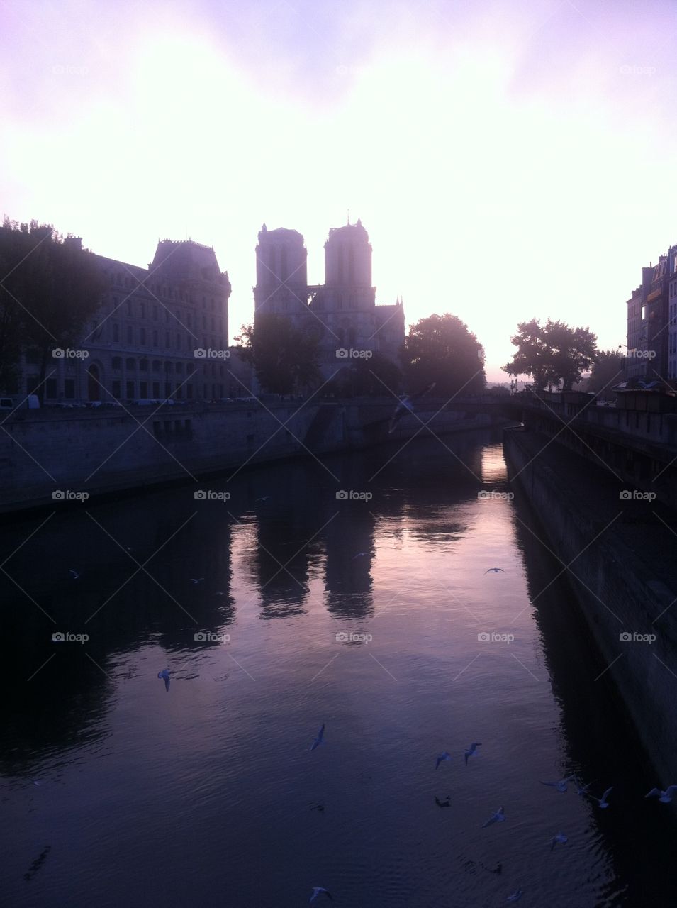 City, River, Reflection, Water, Architecture