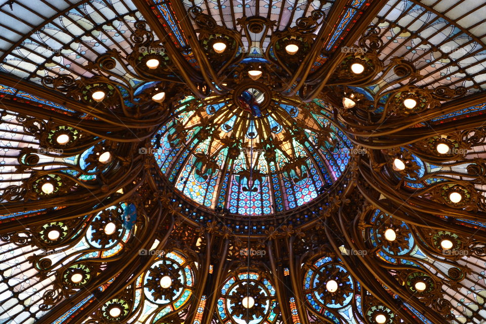 Elliptical decorated ceiling