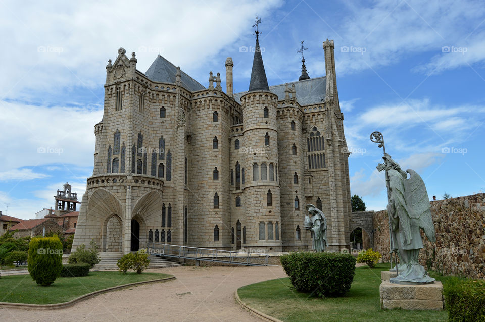 Palace built by Catalonian architect Antoni Gaudí in Astorga, León, Spain.