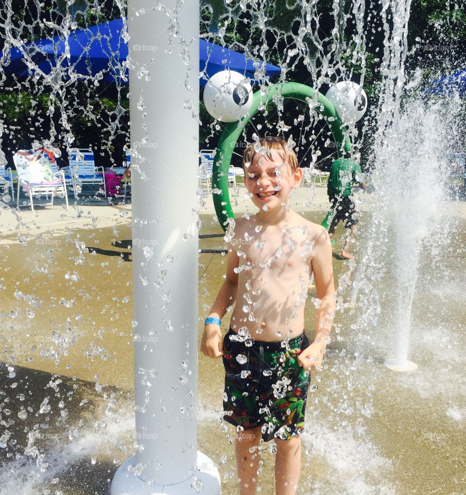 Water park fun in the hot summer sun