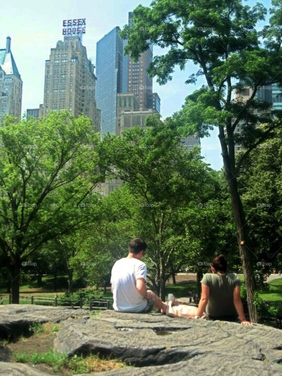 A couple in Central Park in New York City