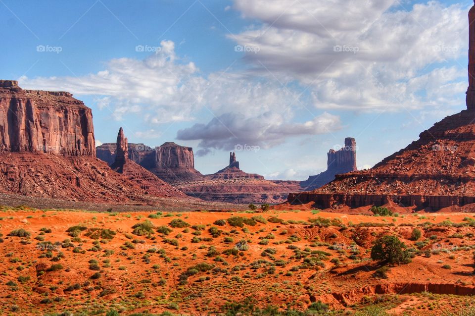 Scenic view of monument valley