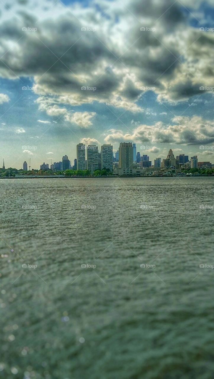 Philadelphia skyline. Taken in Camden