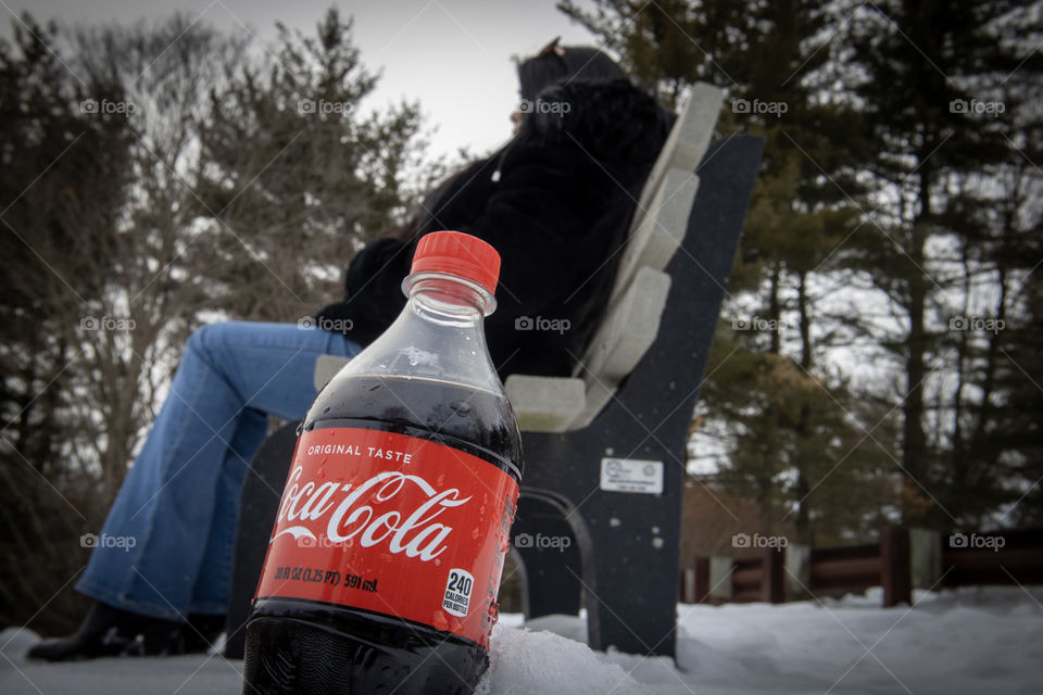 Keeping my Coca-Cola on ice.