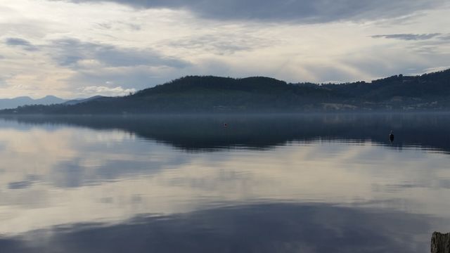 Petcheys Bay. Looking over the Huon River