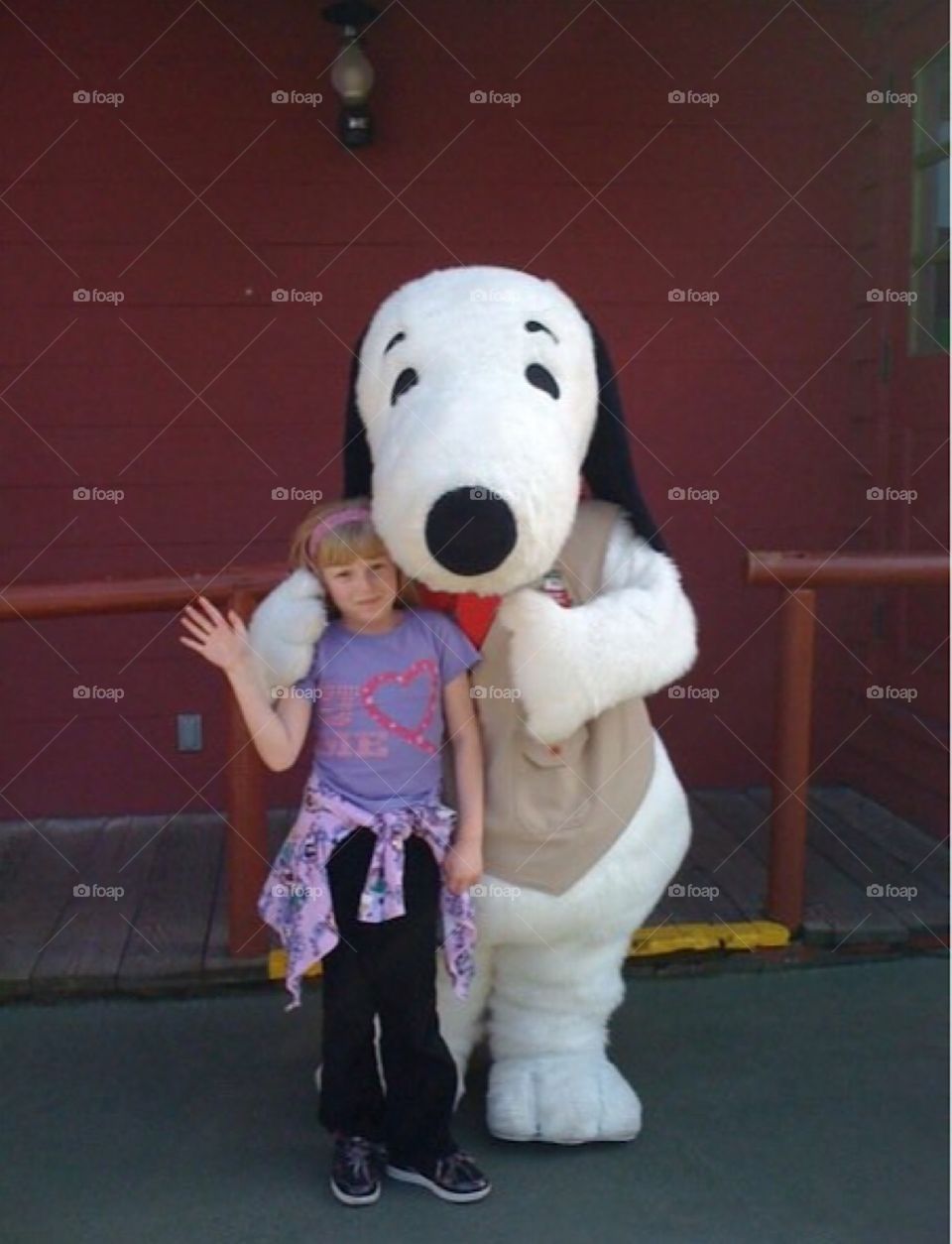 She loves Snoopy at Knotts Berry Farm, CA
