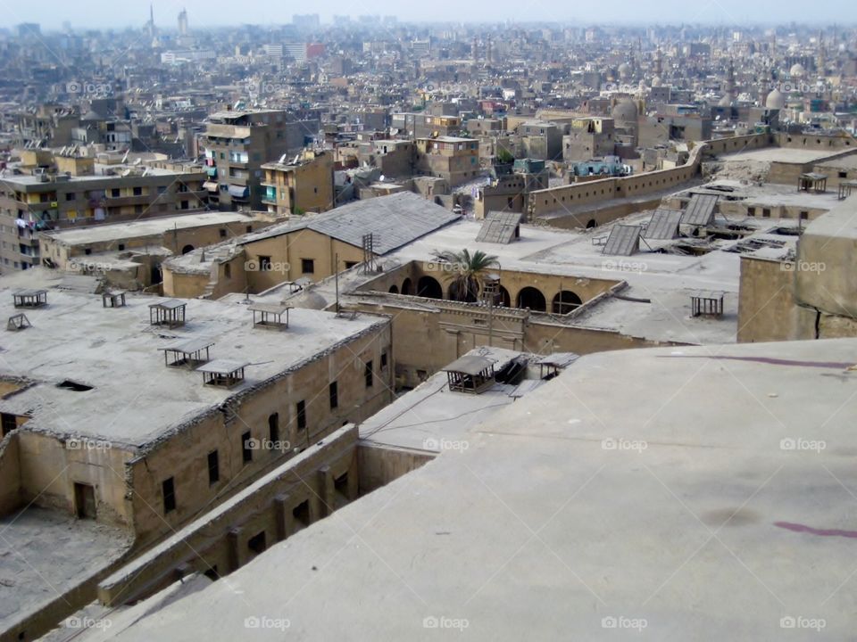 Cairo Roof Tops. Looking at Cairo