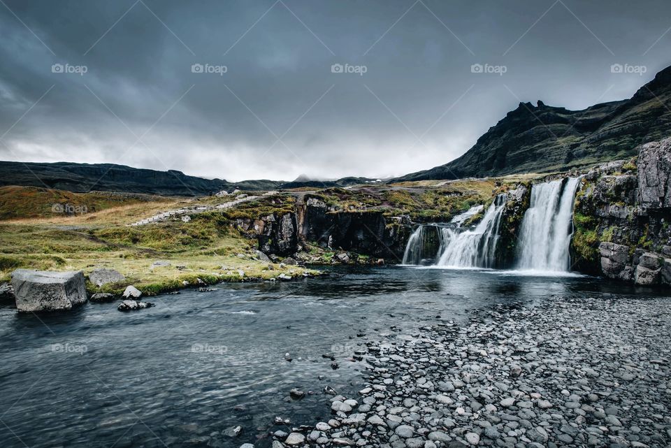 kirkjufellsfoss western iceland.