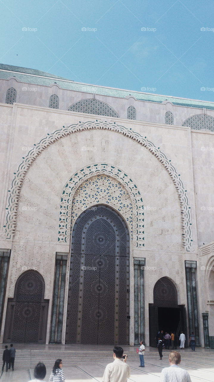 amzing door of the.mosque of Hassan II CASABLANCA