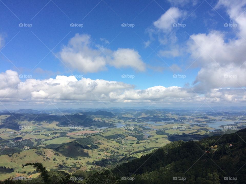 View from the top of the green valley