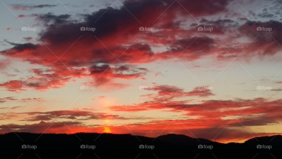 Sunset over Camp Adair