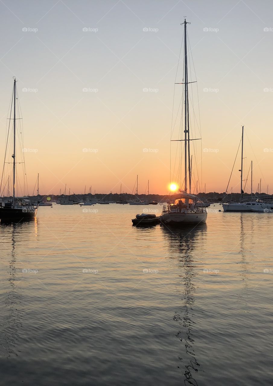 Sunrise on Newport Harbor