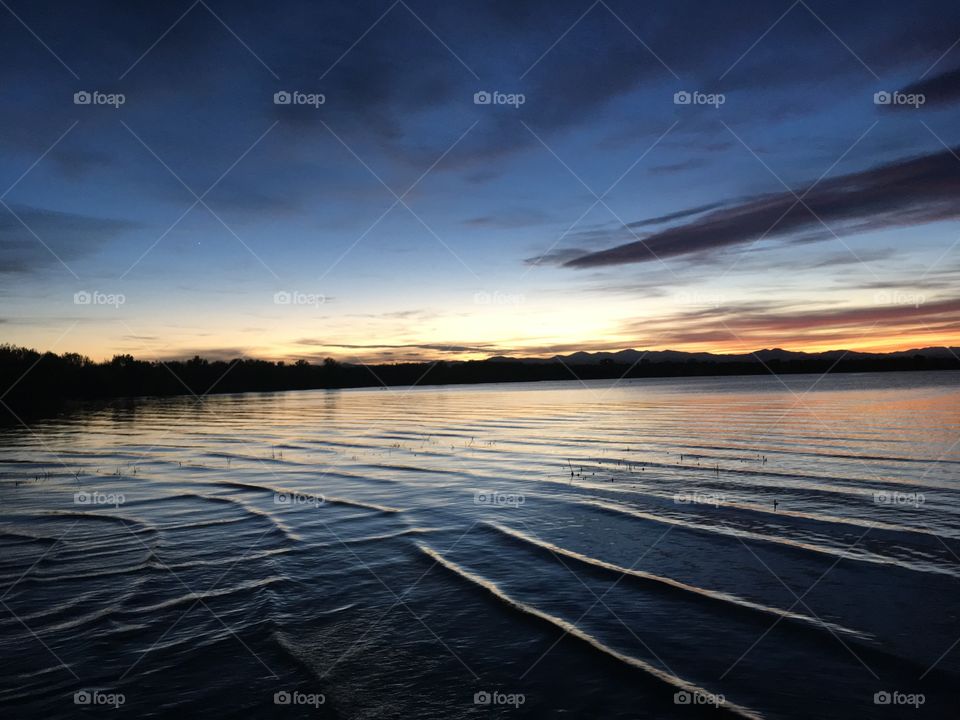 Sunset, Water, Dawn, Landscape, No Person