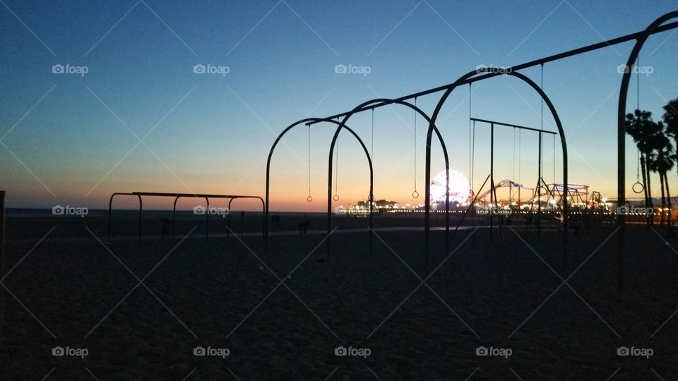 Original Muscle Beach. Another beautiful sunset in CA