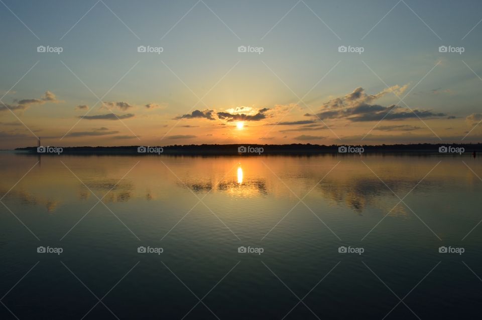 beautiful spring sunset