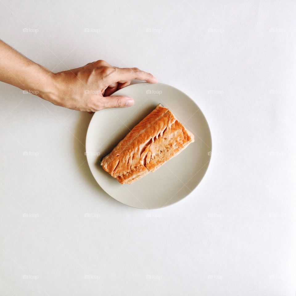 Salmon fish on plate