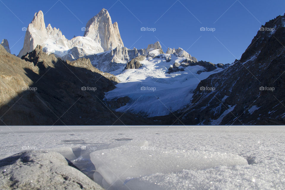 Mountain Fitz Roy in Patagonia Argentina.