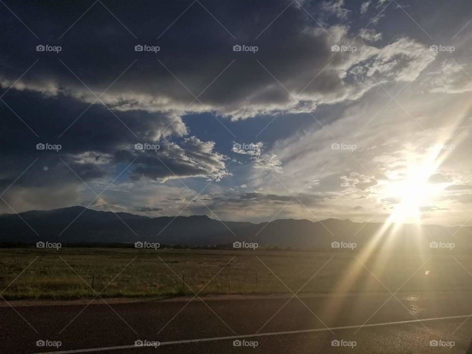 sun beam from heaven