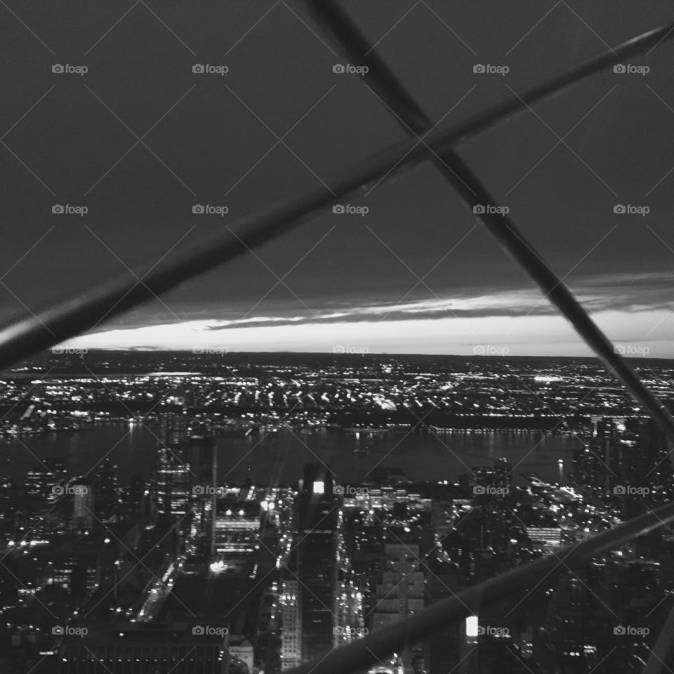 Empire State view- B&W