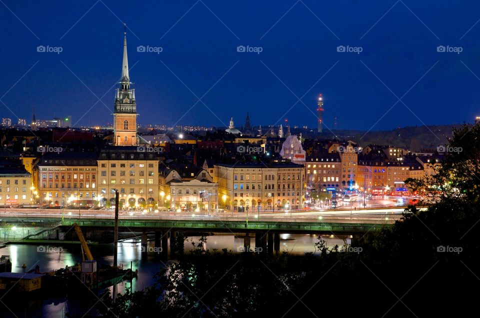 Stockholm, Sweden, at night