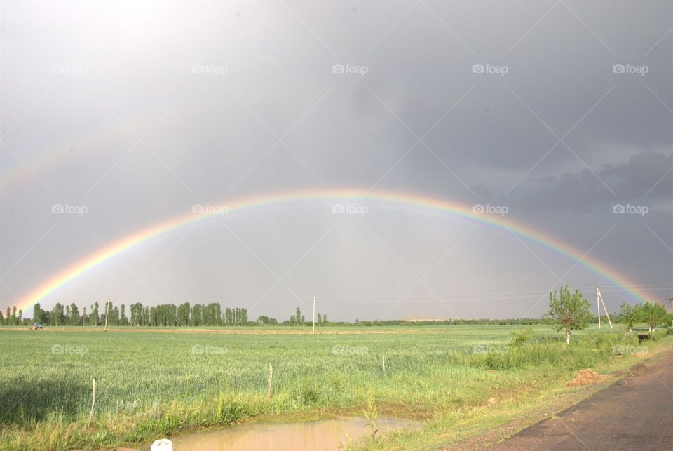 радуга, Rainbow. after the rain