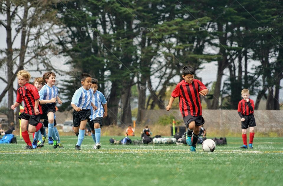 Boys Playing Soccer