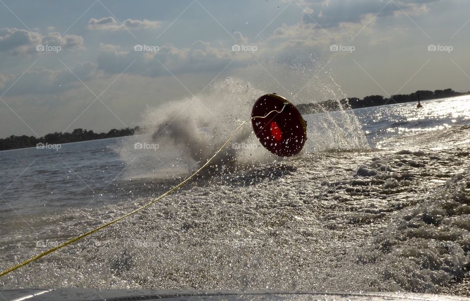 Funny water sport sunny day