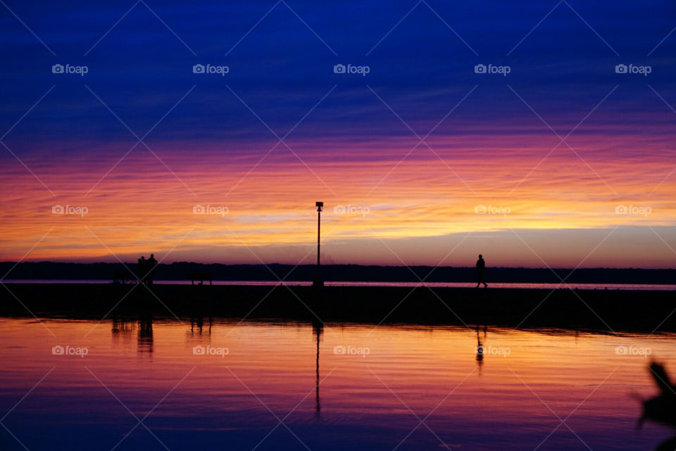 lake at dusk