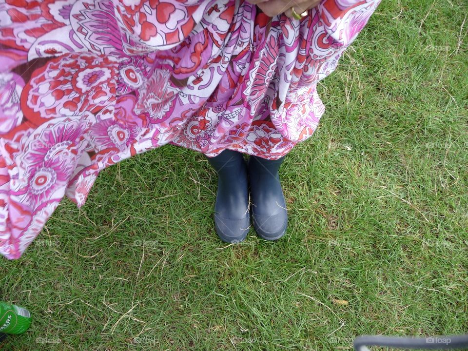 Wearing my wellies 