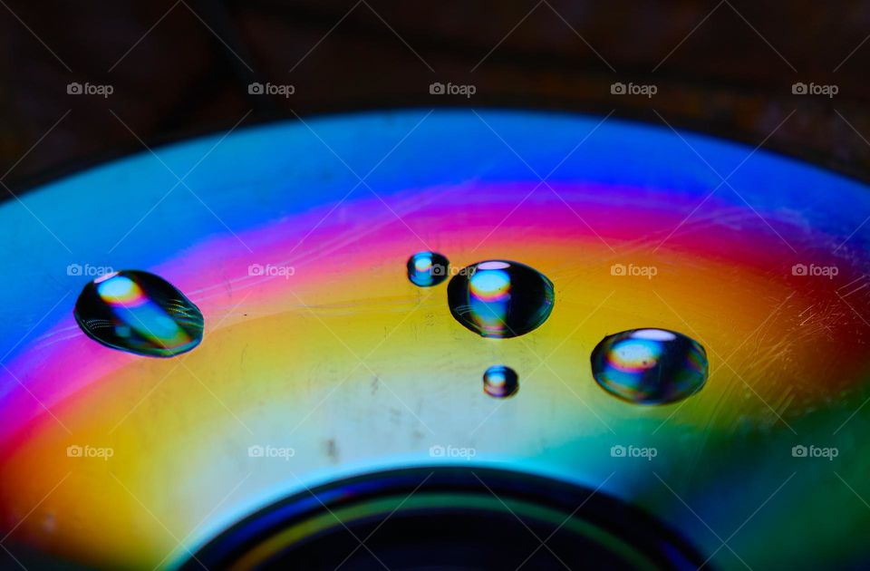 Shapes - Water drop - Circular - Reflection from CD 