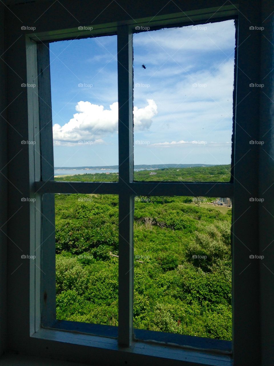 Window view of the island