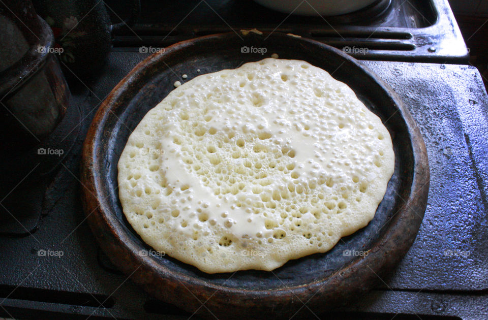 A traditional bulgarian pancakes, called "katmi".