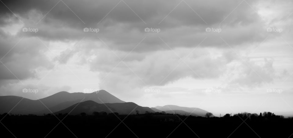 Mountain, No Person, Landscape, Fog, Sky