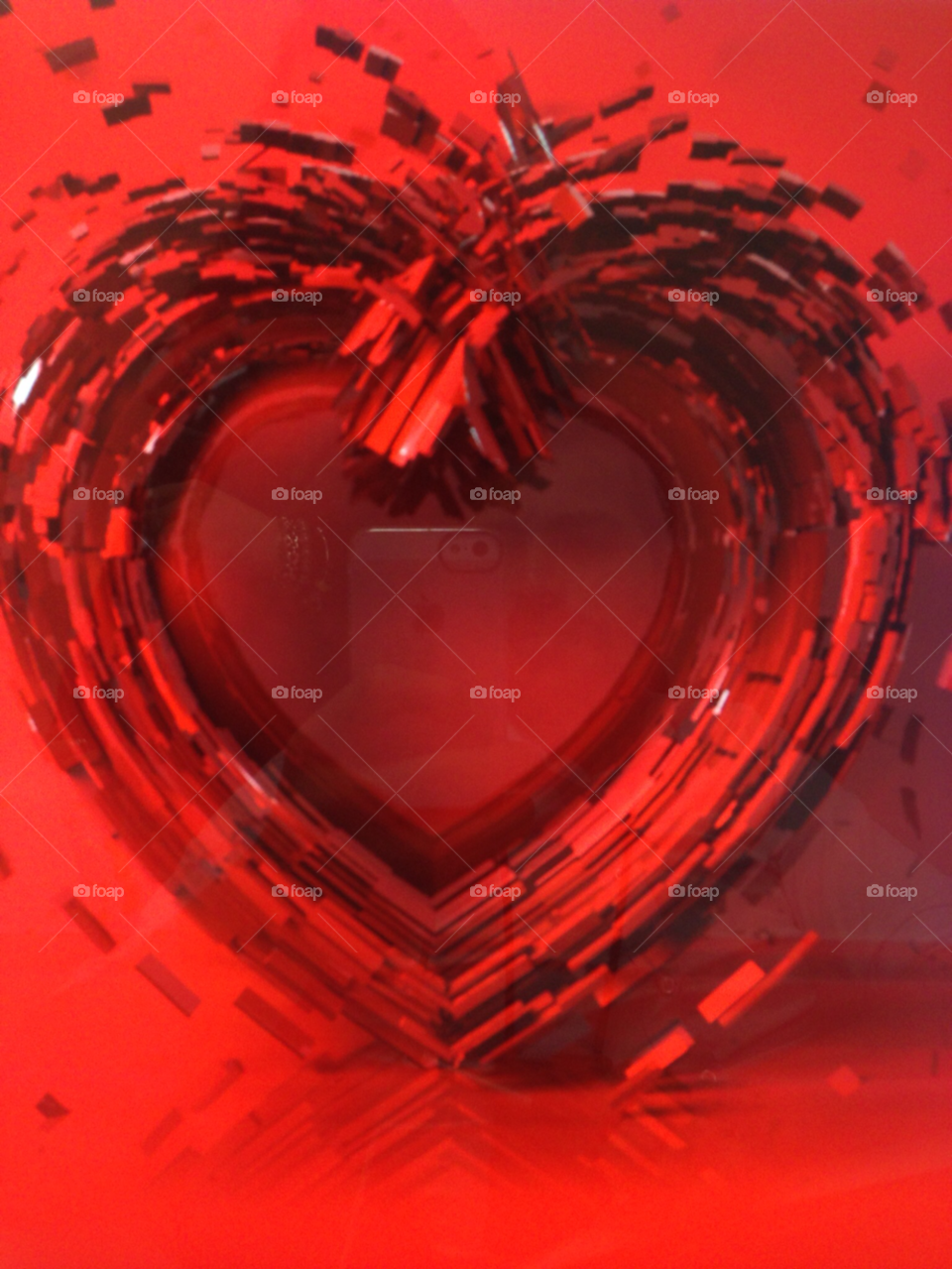 red heart love broken by feskie