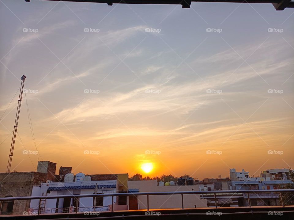 Sunset in delhi