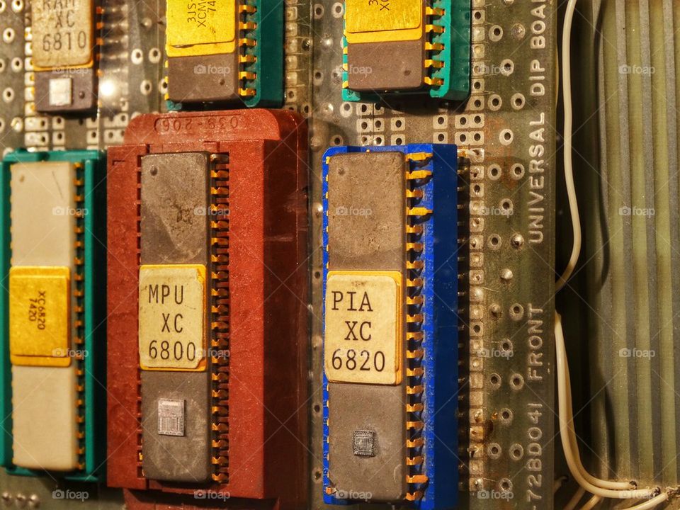 Computer Microprocessor. Motherboard Of A Personal Computer

