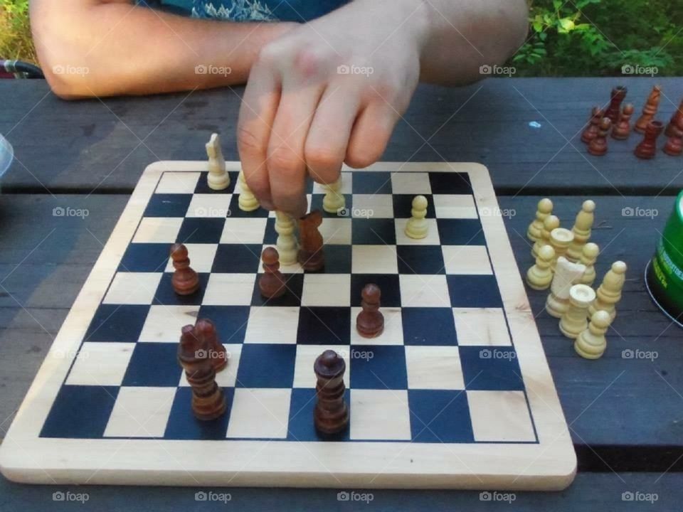 A little bit of chess while camping