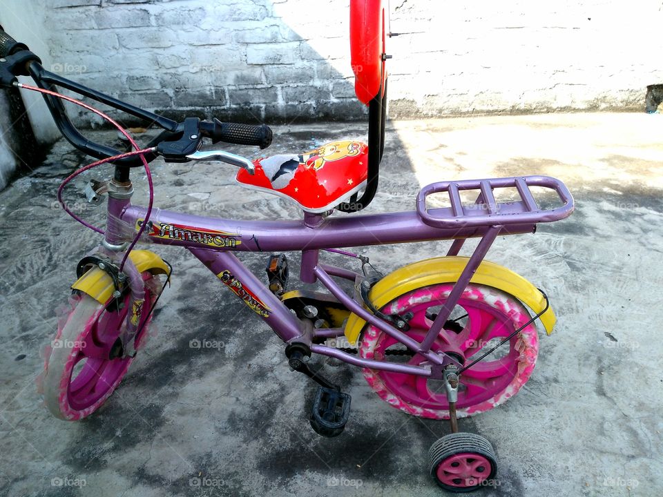 Close-up of a new bicycle