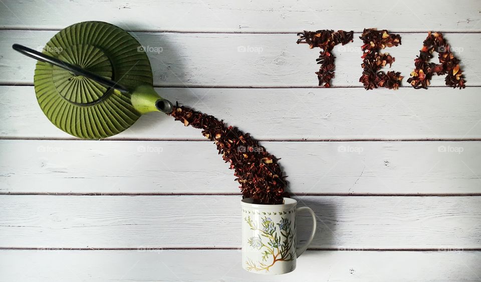 Tea flatlay