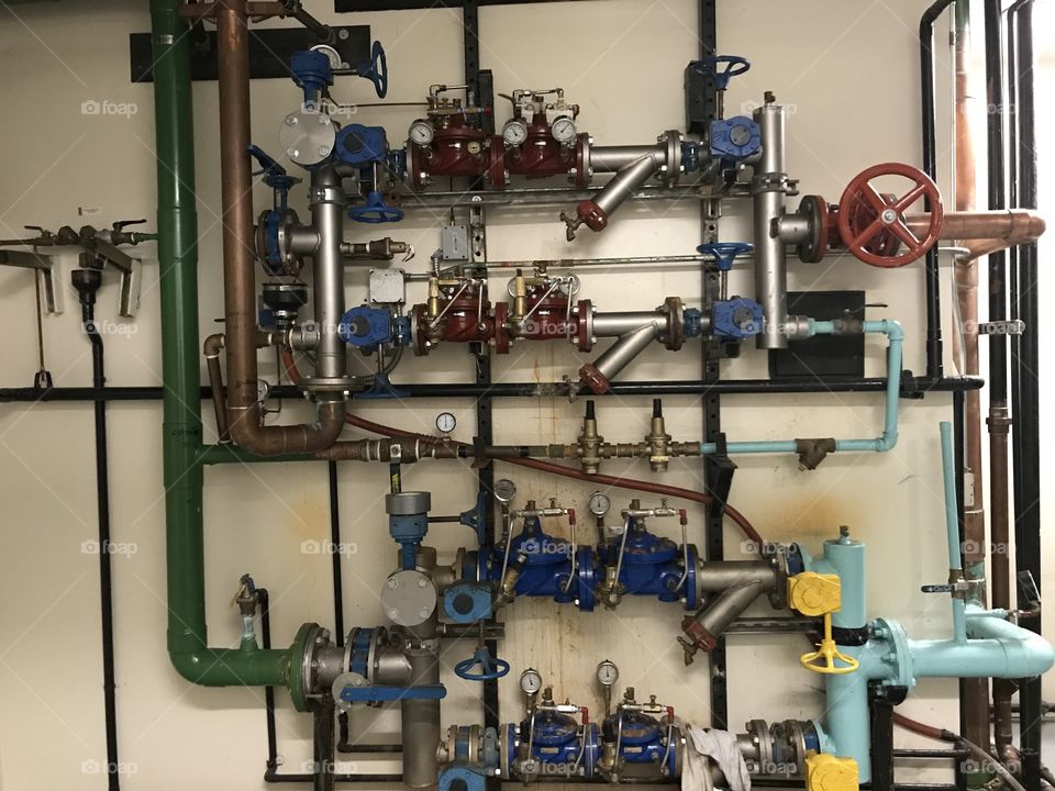 Pipes and plumbing. 