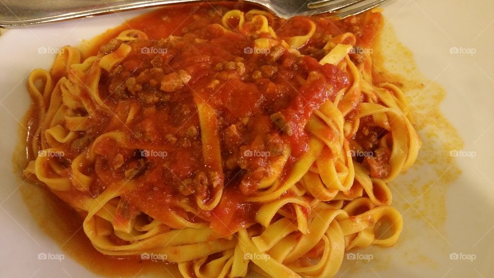 Pasta, Spaghetti, Sauce, Food, Dinner