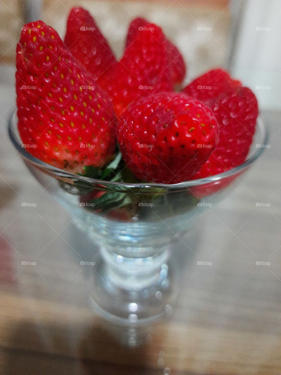 strawberries in the cup