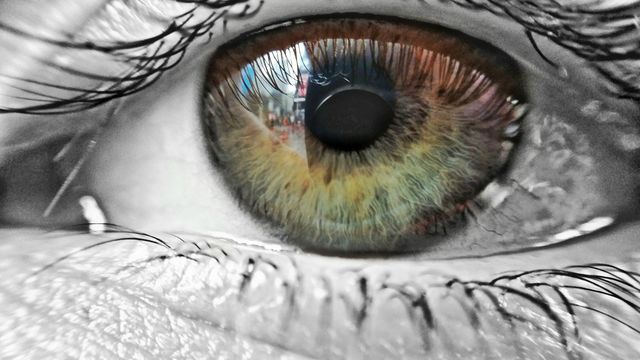 Time Square Stare. My twin brothers daughter vidited New York City for the first time. I took a photo of her looking at Time Square