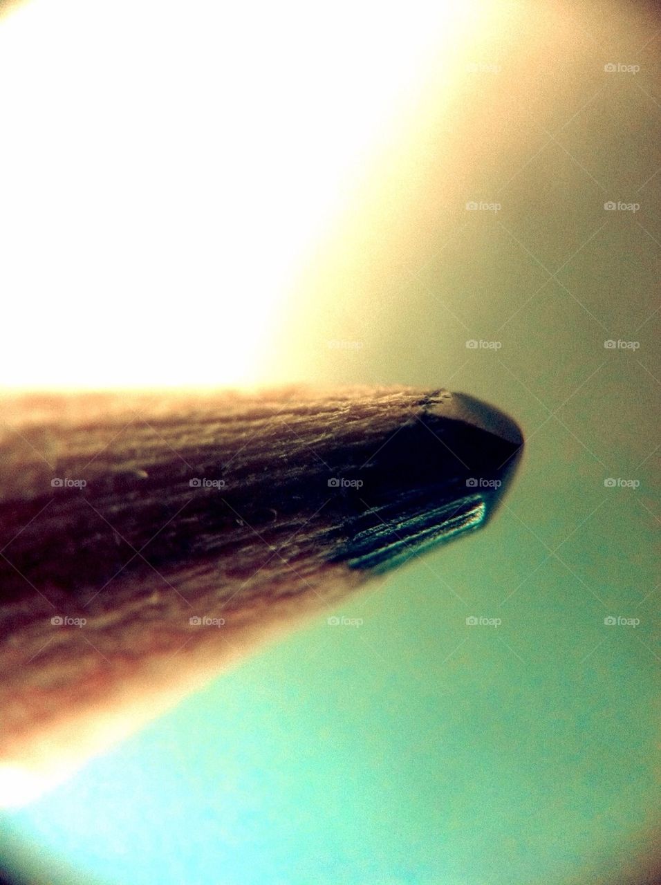 The tip of a pencil