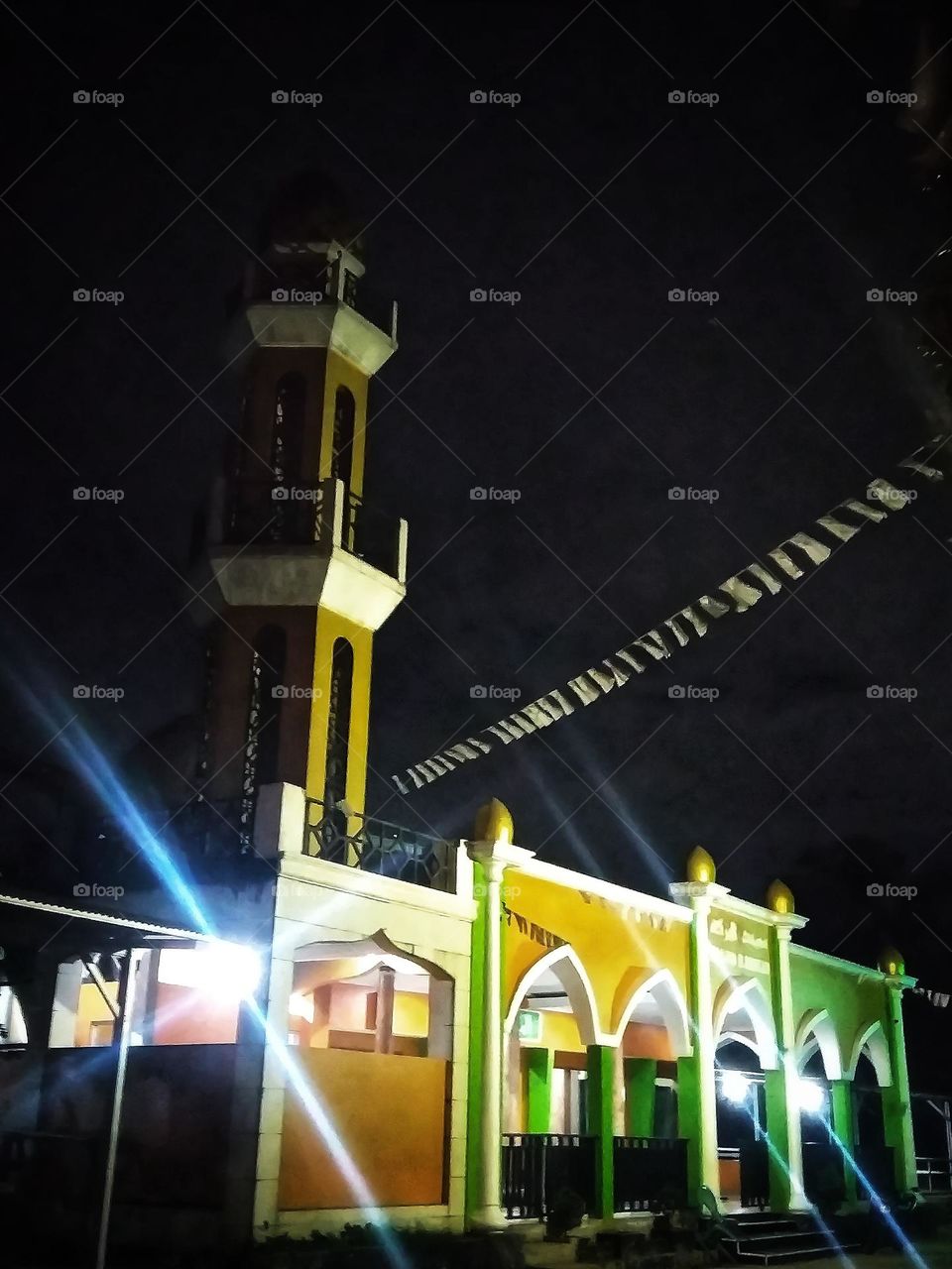 Mosque at night