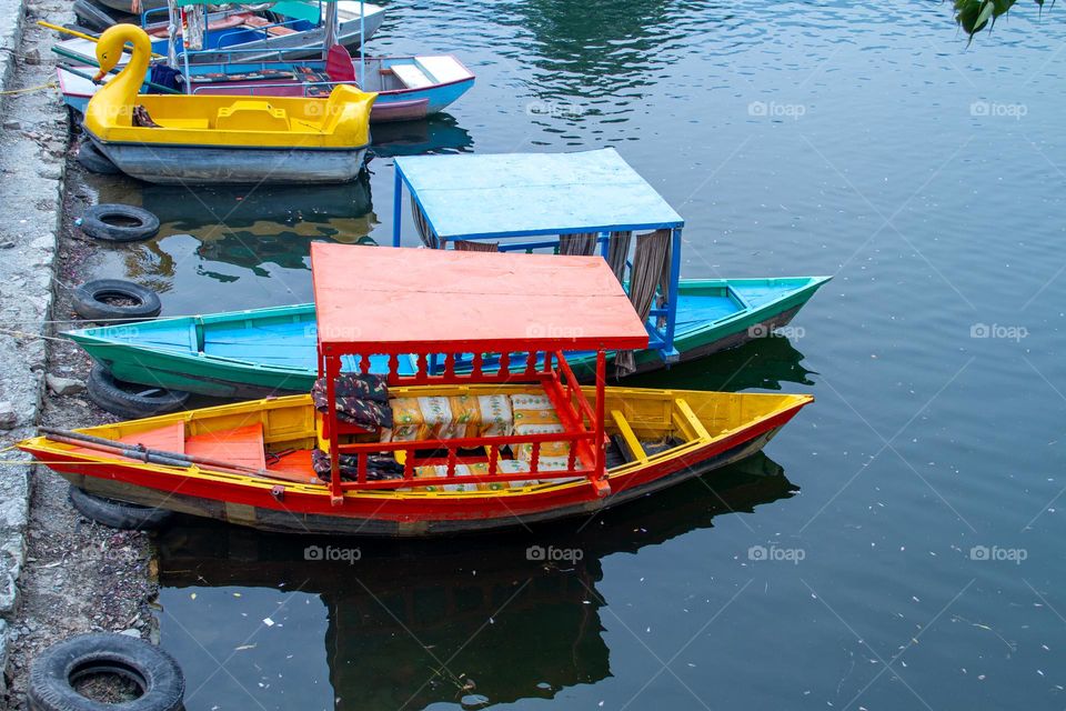 boats in a lake