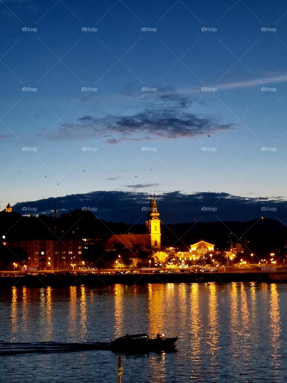 evening walk on the banks of the Danube in Budapest