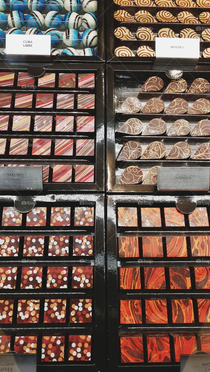 Various delicious pralines