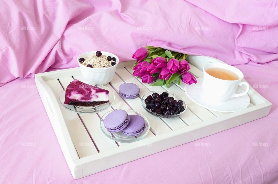 Spring breakfast 💕🌷💕 Morning time 🌷💕🌷 With love in bed 💕🌷💕